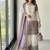 Lavender And White Color Embroidery Work Georgette  Salwar Suit