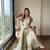 Olive And White Color Embroidery Work Georgette  Salwar Suit