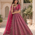rani pink color Embroidered Detailed Thread Sequins and Diamond work Satin Lehenga Choli set