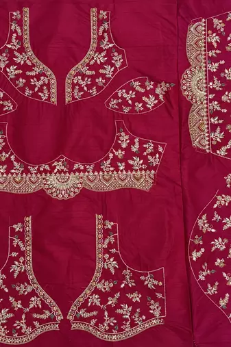 rani pink color Embroidered Detailed Thread Sequins and Diamond work Satin Lehenga Choli set