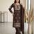 brown color embroidery  work rayon salwar suit