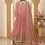 light orange color hevvy sequins emrodery work faux georgette gown set