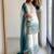 Teal  And White Color Embroidery Work Georgette  Salwar Suit