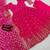 rani pink color hevvy sequins emrodery work faux georgette gown set