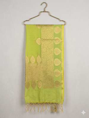 Lime green dupatta 1