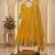 yellow color hevvy sequins emrodery work faux georgette gown set