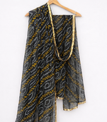Georgette bandhani dupatta