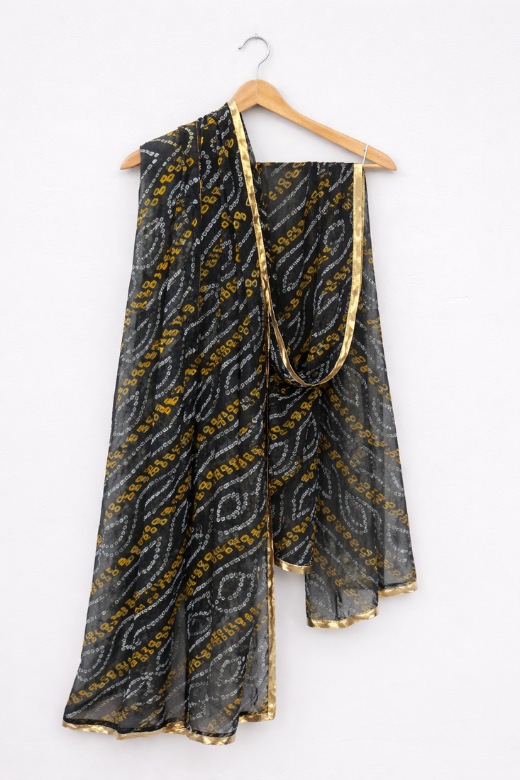Georgette bandhani dupatta