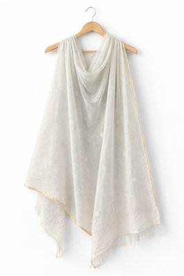 Chikan cotton dupatta 1