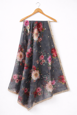 Floral organza dupatta 1