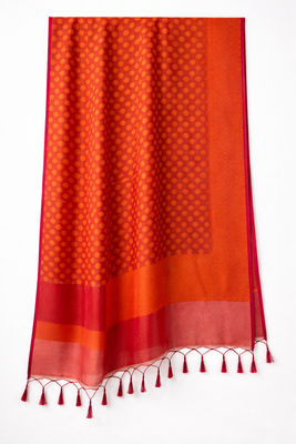 Orange banarasi dupatta 2