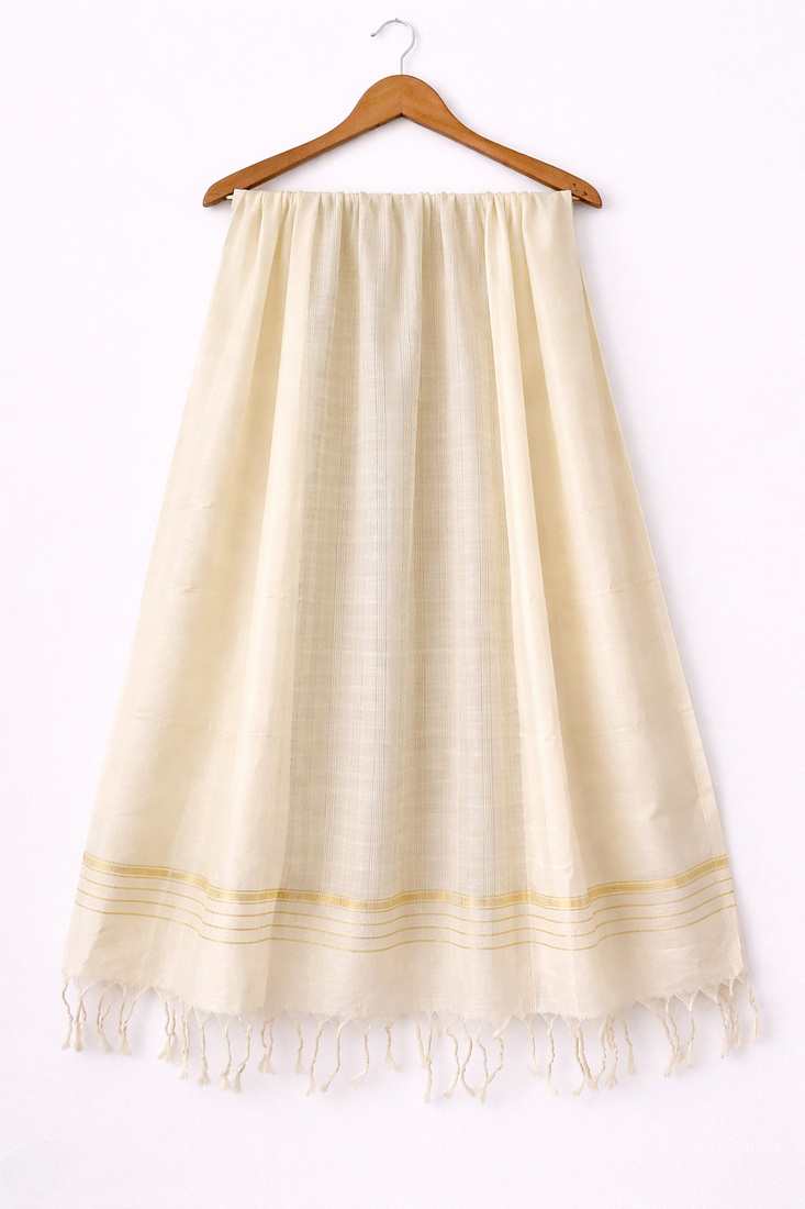 Beige chanderi dupatta