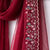 Maroon embroidered dupatta