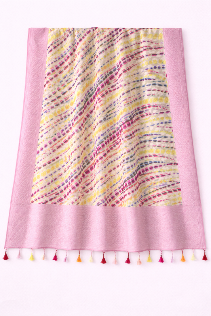 Pink banarasi dupatta