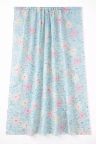 Blue organza dupatta