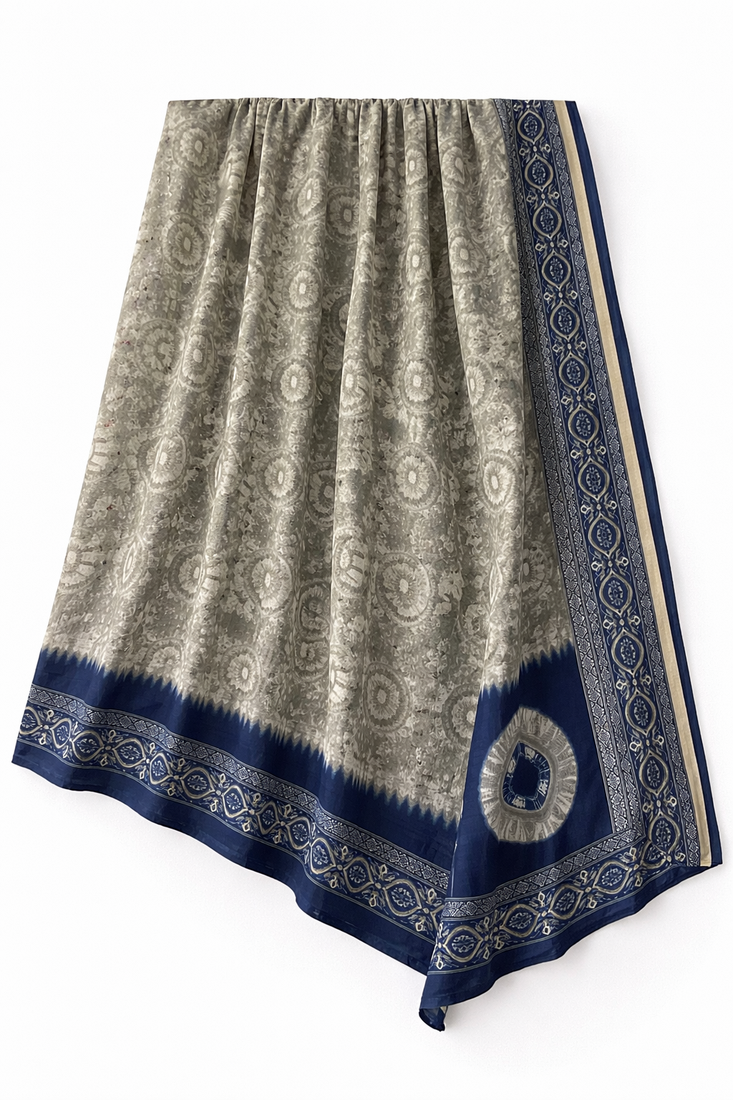 Printed semi silk dupatta