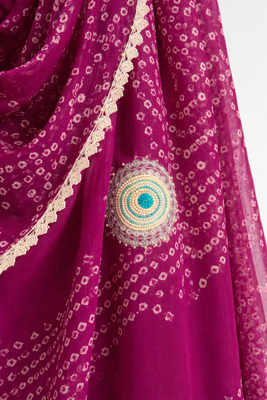 Georgette bandhani dupatta 2