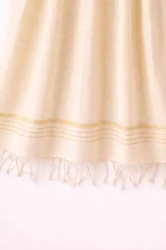 Beige chanderi dupatta