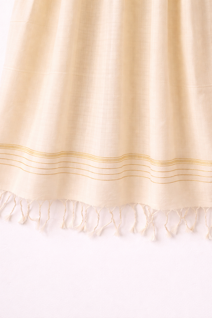 Beige chanderi dupatta