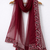 Maroon embroidered dupatta