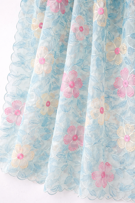 Blue organza dupatta 3