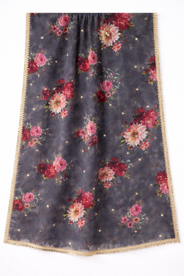 Floral organza dupatta 3