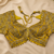 yellow color Zari Work Figure pattern weaving silk blend Lehenga Choli set