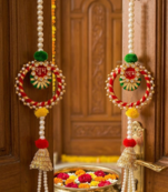 traditional shubh labh wall hanging for main door decor perfect for home decor (pack of 2)