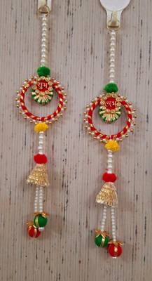 traditional shubh labh wall hanging for main door decor perfect for home decor (pack of 2) 3