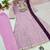 pink color embroidery and thread work with hand stitched beads and latkan work silk blend kurti set