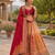 MultiColor color Zari work Handwork Crystal studded Embroidered Lace work silk blend Lehenga Choli set 