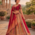 MultiColor color Zari work Handwork Crystal studded Embroidered Lace work silk blend Lehenga Choli set 