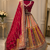 MultiColor color Zari work Handwork Crystal studded Embroidered Lace work silk blend Lehenga Choli set 