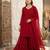 red color embroidery and sequince work georgette salwar suit