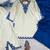 white color embroidery thread work silk blend kurti palazzo set