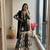 Black Color Embroidery And Sequence Work Georgette Salwar Suit
