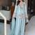 sky blue color sequnce and embroidery work silk blend salwar suit