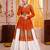 Orange Pure Rayon Navratri Special Premium Designer Lehenga Choli Set
