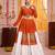 Orange Pure Rayon Navratri Special Premium Designer Lehenga Choli Set