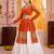 Orange Pure Rayon Navratri Special Premium Designer Lehenga Choli Set