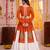 Orange Pure Rayon Navratri Special Premium Designer Lehenga Choli Set