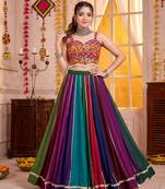Multicolor Georgette Navratri Lehenga Choli Set