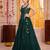 Green Georgette Navratri Lehenga Choli Set