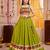Olive Green Cotton Navratri Lehenga Choli Set