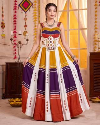 Multicolor Soft Rayon Navratri Lehenga Choli Set 2