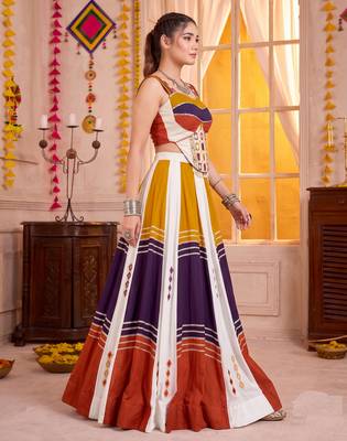 Multicolor Soft Rayon Navratri Lehenga Choli Set 3