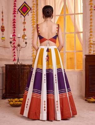 Multicolor Soft Rayon Navratri Lehenga Choli Set 4