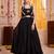 Black Georgette Navratri Special Premium Designer Lehenga Choli With Koti Set