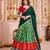 Multicolor Tussar Silk Navratri Lehenga Choli Dupatta Set