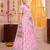 Baby Pink Tabby Silk Navratri Lehenga Choli Dupatta Set